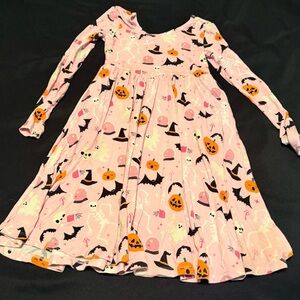 Little Sleepies - Pink Glowing Ghouls Twirl Dress